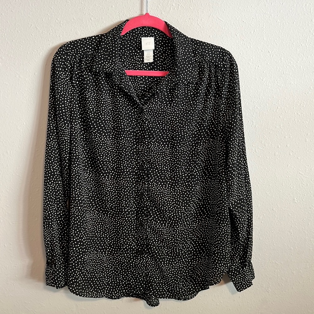 H&M Button Down Polka Dot Blouse